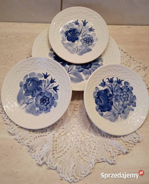 Talerze Fajans Włocławek kpl 4 sztuki Nakło nad Notecią