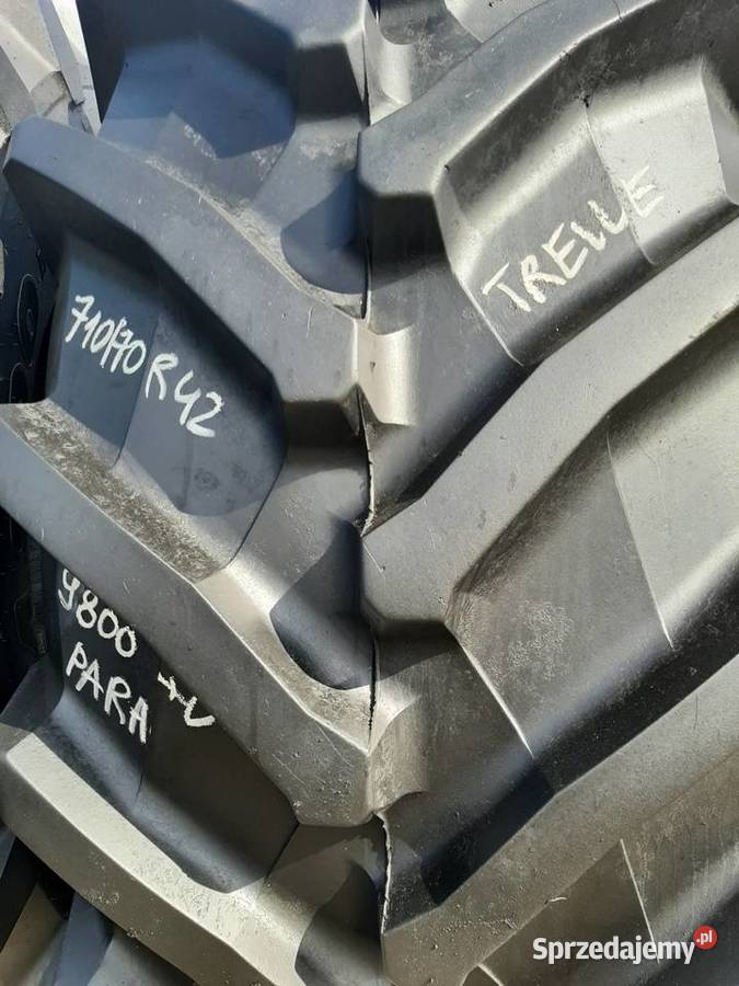 2x Opona używana rolnicza 71070R42 TRELLEBORG 42cale Zaścianki sprzedam