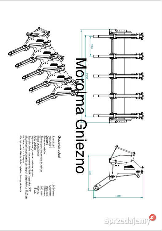HIT Brona leśna zgrabiarka do gałęzi KOŁASZWSKI sprzedam
