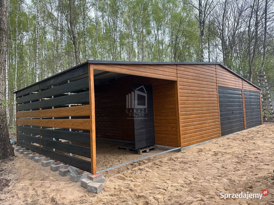 Garaż blaszany 105x6m wiata 45m 2x brama uchylna samodzielny Rybnik sprzedam