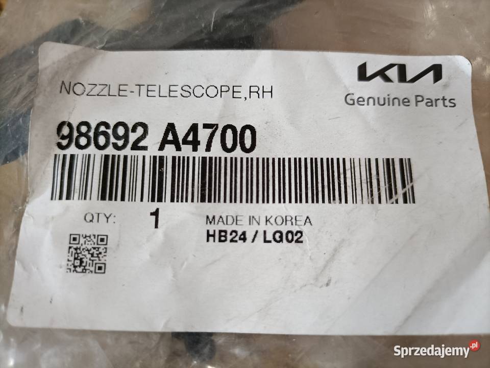 KIA CARENS 16 SPRYSKIWACZ LAMPY PRAWY PRZÓD osobowe