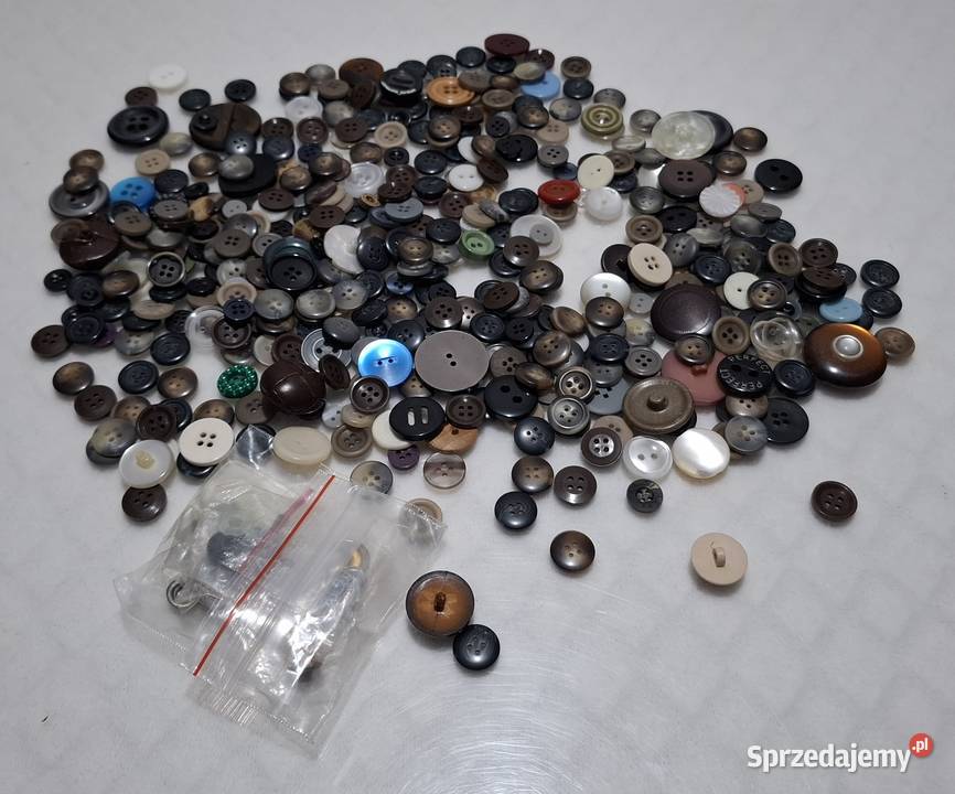 Guziki itp duży zestaw mix 280g Guzik Czeladź