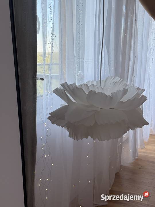Lampa wykonana z włoskiego krepu Rozmiar 5555 Pruszcz Gdański sprzedam