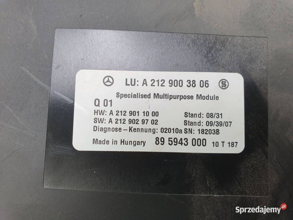 MODUŁ MERCEDES EKLASA W212 A2129003806 Lipno