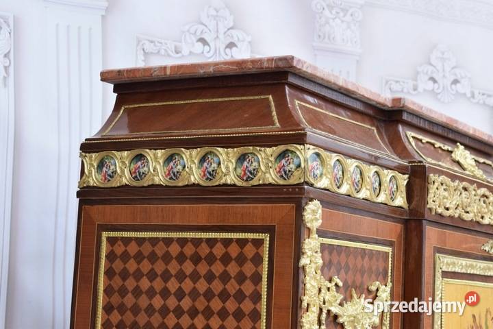 Piękna Komoda Empire Drewno Mosiądz Szafa Kraków
