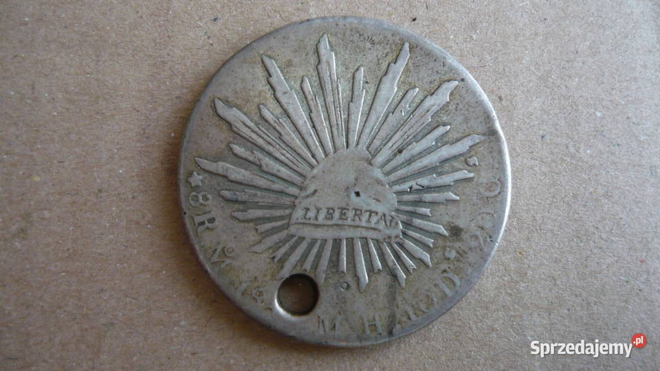 Srebro 8 reali Republica Mexicana Libertad Sokółka