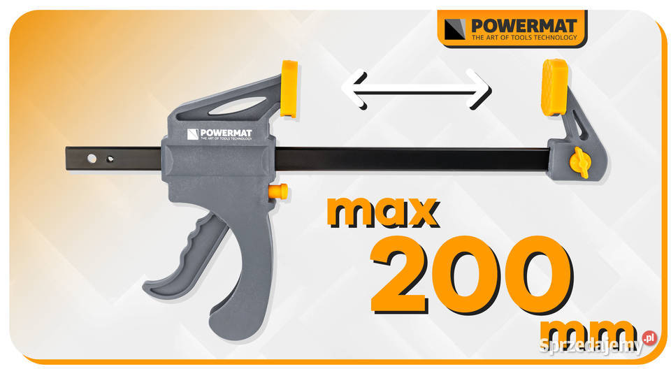 ścisk stolarski zacisk dźwigniowy 200x60 mm