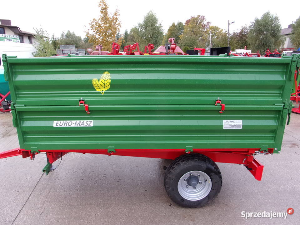 Przyczepa rolnicza 3t EuroMasz podwójne nadstawy nieuszkodzony łódzkie Opoczno