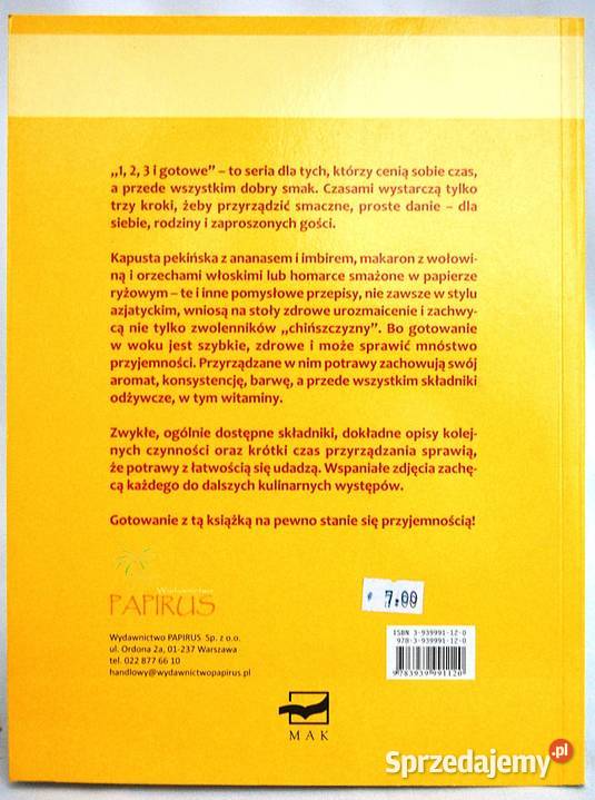 Wok 123 i gotowe Wyd Papirus przepisy kuchnia