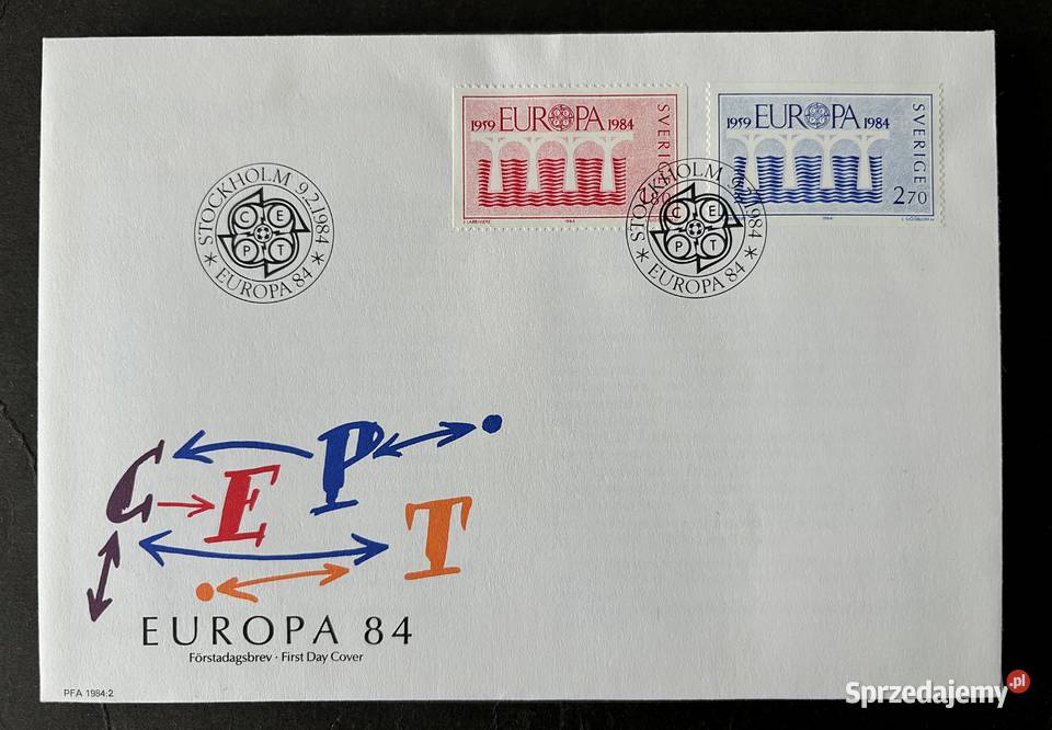 Znaczki Szwecja rocznik FDC 1984 13 kopert mazowieckie Warszawa
