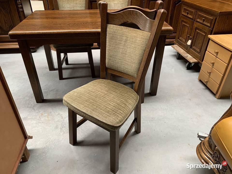MASYWNY DĘBOWY HOLENDERSKI STÓŁ BLAT 654 KRZESŁA
