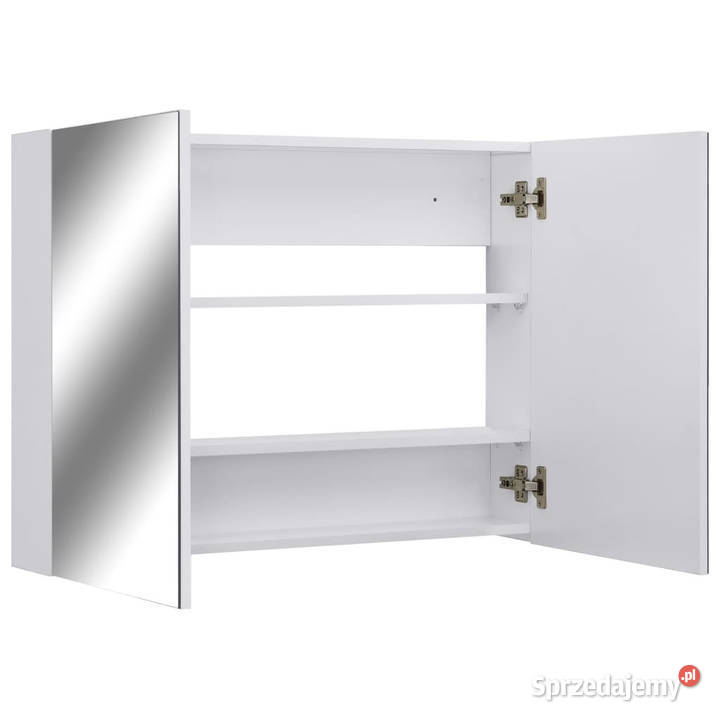 Szafka łazienkowa z lustrem biała 80x15x60 MDF Łazienkowe