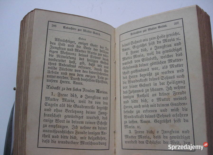 Modlitewnik XIX w oprawiony w kość Poznań