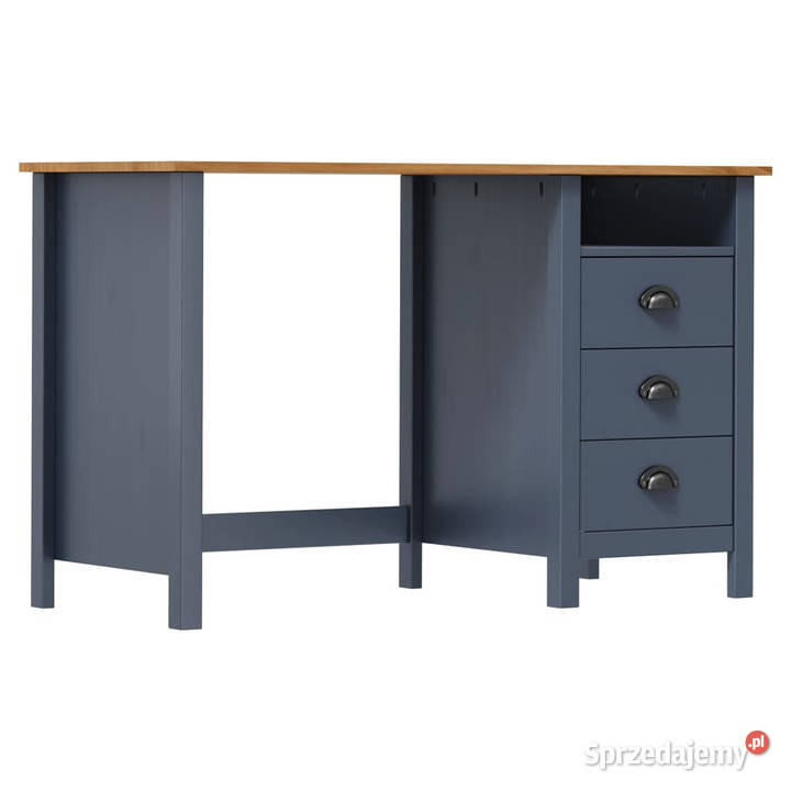 Biurko Hill z 3 szufladami szare 120x50x74 lita Warszawa