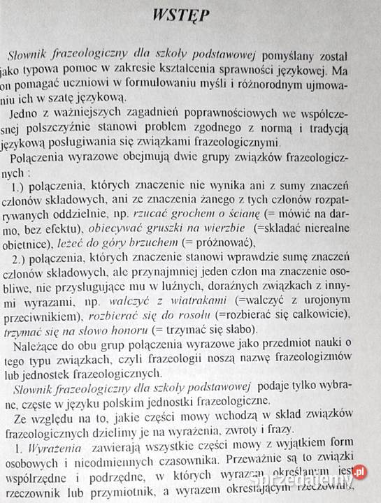 Słownik frazeologiczny szkoły podstawowej Chełm