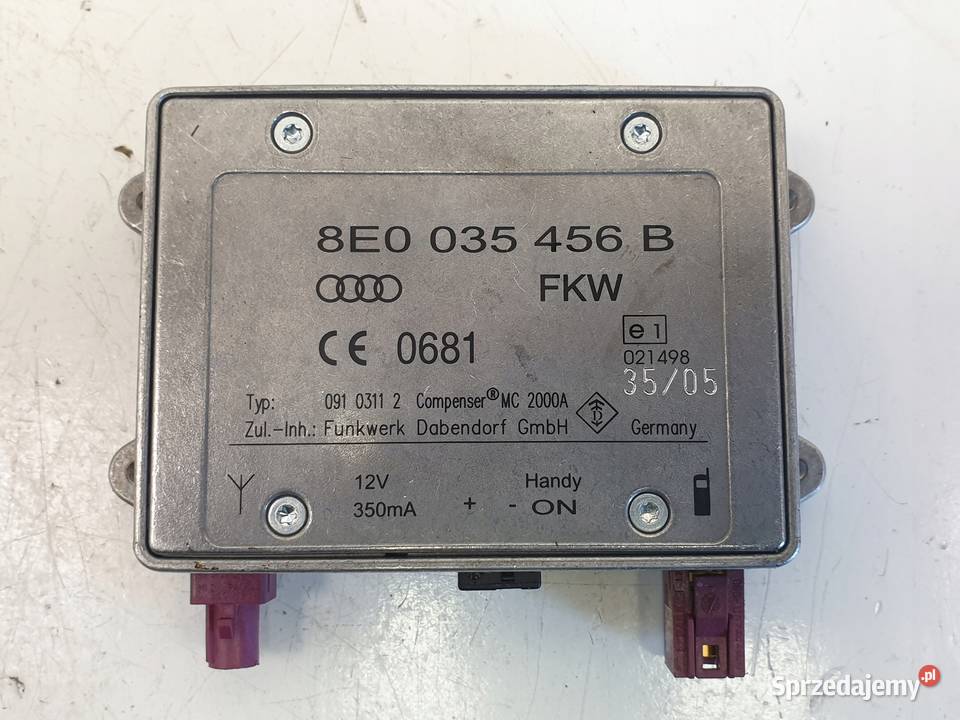 Audi A6 C6 WZMACNIACZ ANTENY 8E0035456B osobowe Sprzęt audio fabryczny Chełm