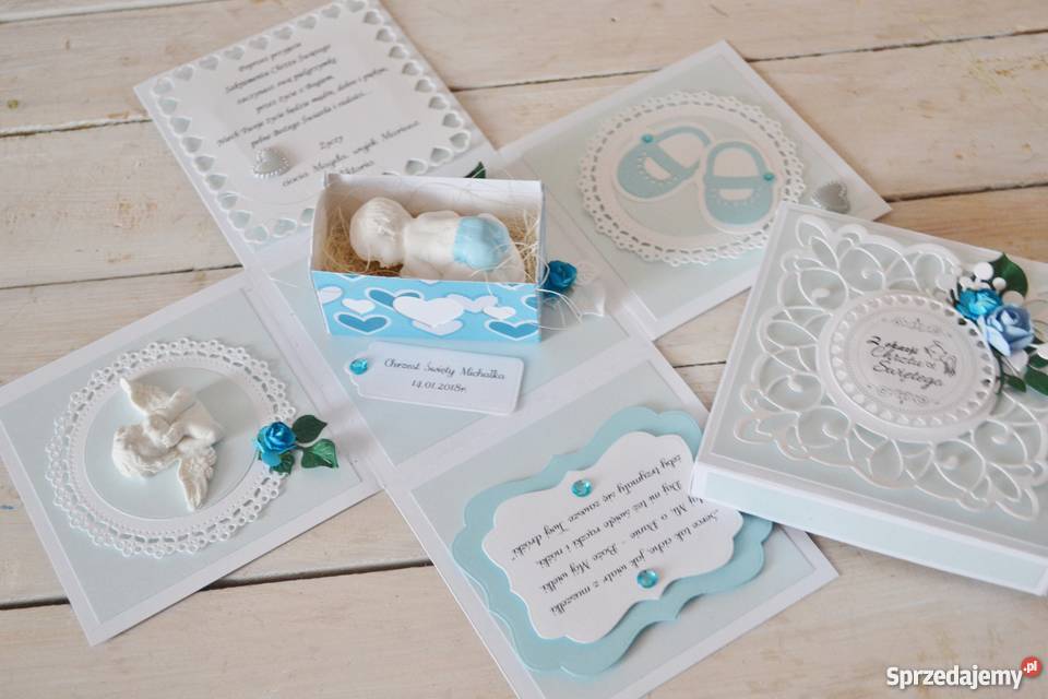 Kartka exploding box na Chrzest Święty ręcznie Słupsk sprzedam