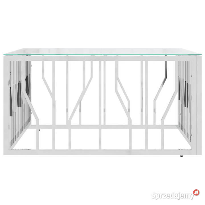 Stolik kawowy 80x80x40 stal nierdzewna i szkło Warszawa