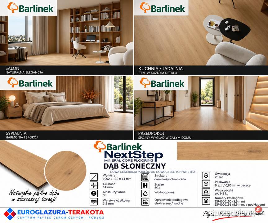 podłoga mineralna winylova SPC barlinek dąb Gorzów Wielkopolski sprzedam
