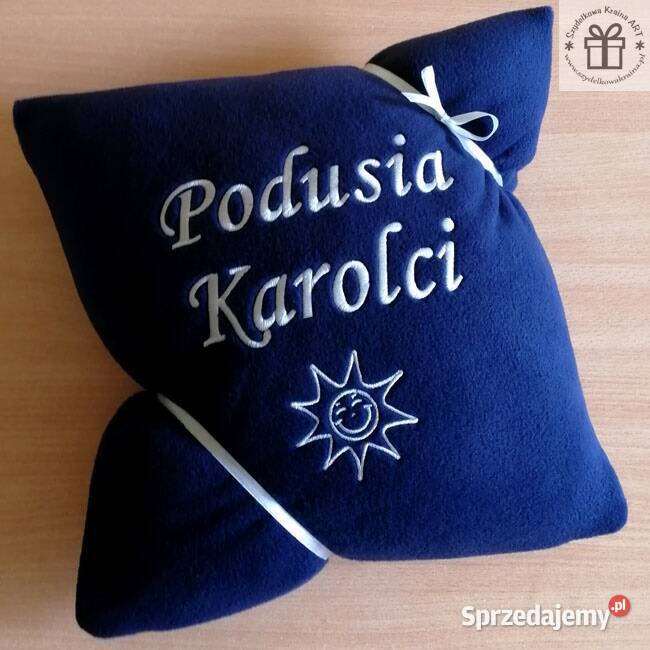 Poduszka z haftem prezent na NARODZINY CHRZEST Toruń