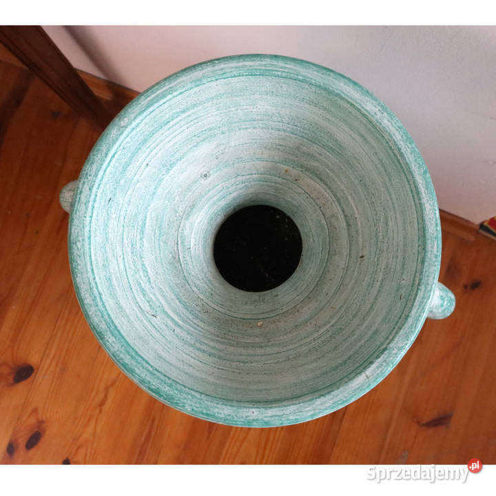 Orientalnac ceramiczna zielona donica amfora z Nieporęt sprzedam