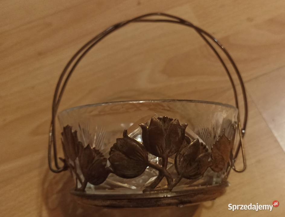 SYGNOWANA Cukiernica Hefra KRYSZTAŁ Tulipany Porcelana i szkło Sosnowiec sprzedam