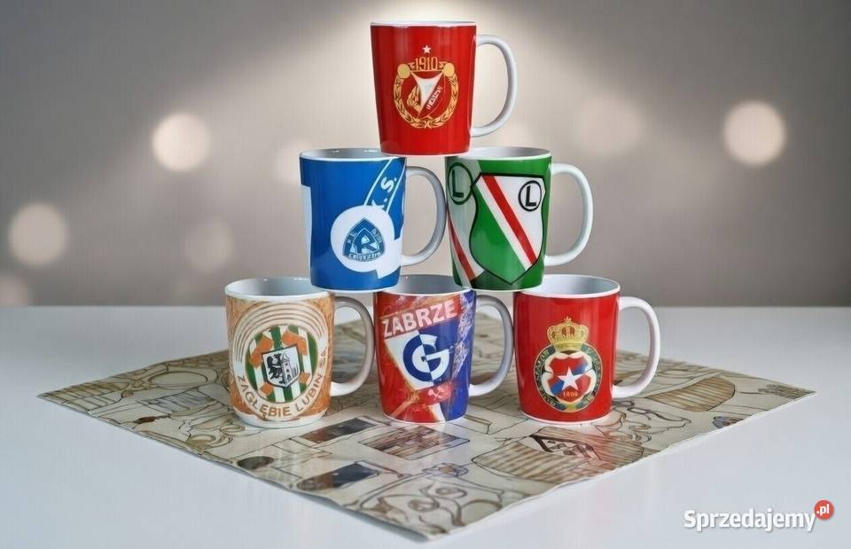 Zestaw prezentowy kibica Ekstraklasa 6 kubków Warszawa