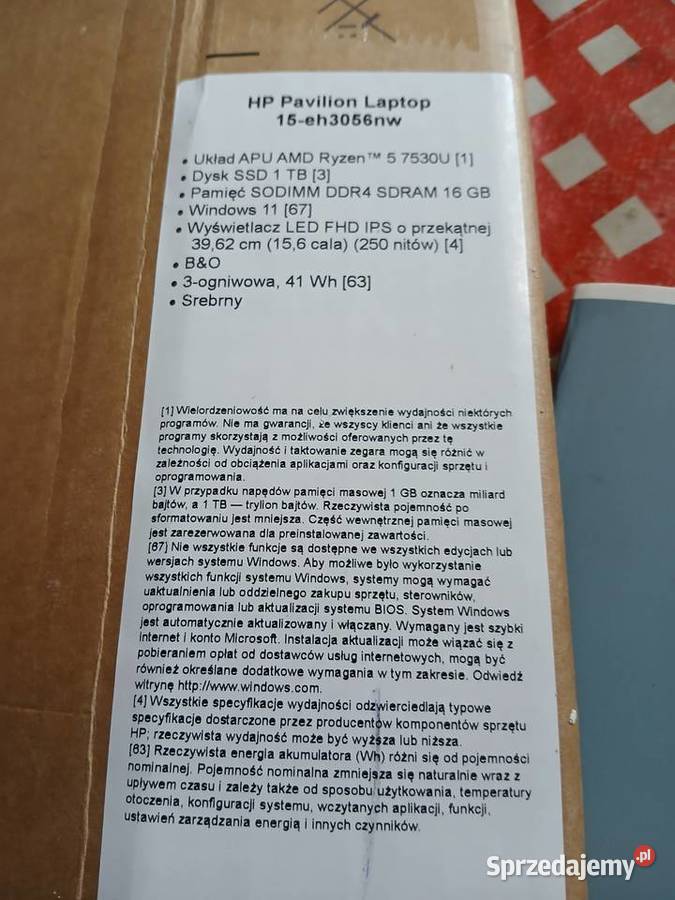 Laptop pawilon Czarna Górna