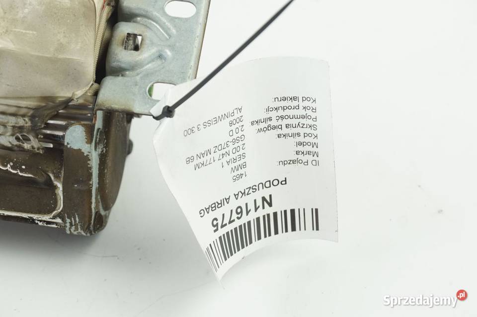 PASAŻERA SERIA 1 E82 PODUSZKA AIRBAG osobowe Pozostałe kujawsko-pomorskie Lipno