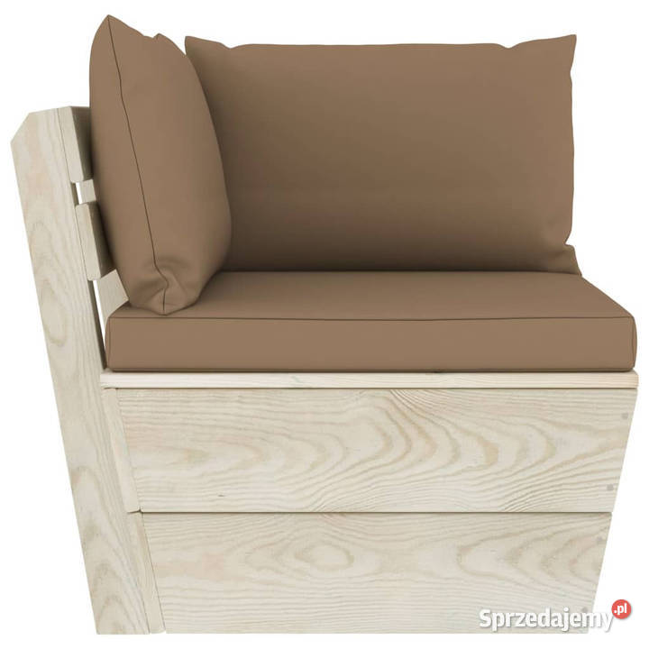 Ogrodowa sofa 2osobowa z palet z poduszkami