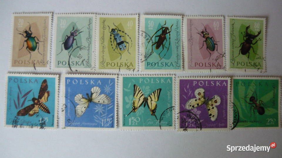 Znaczki Owady Motyle 1961 1970 r