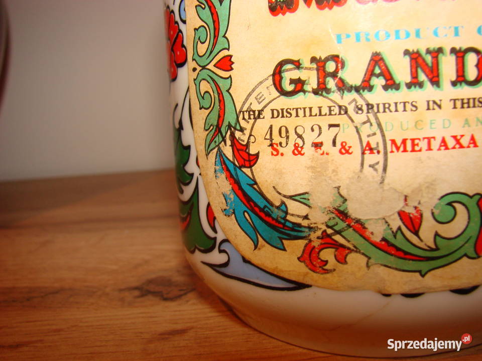 Metaxa 40 Years Old stara kolekcjonerska butelka Pruszcz Gdański
