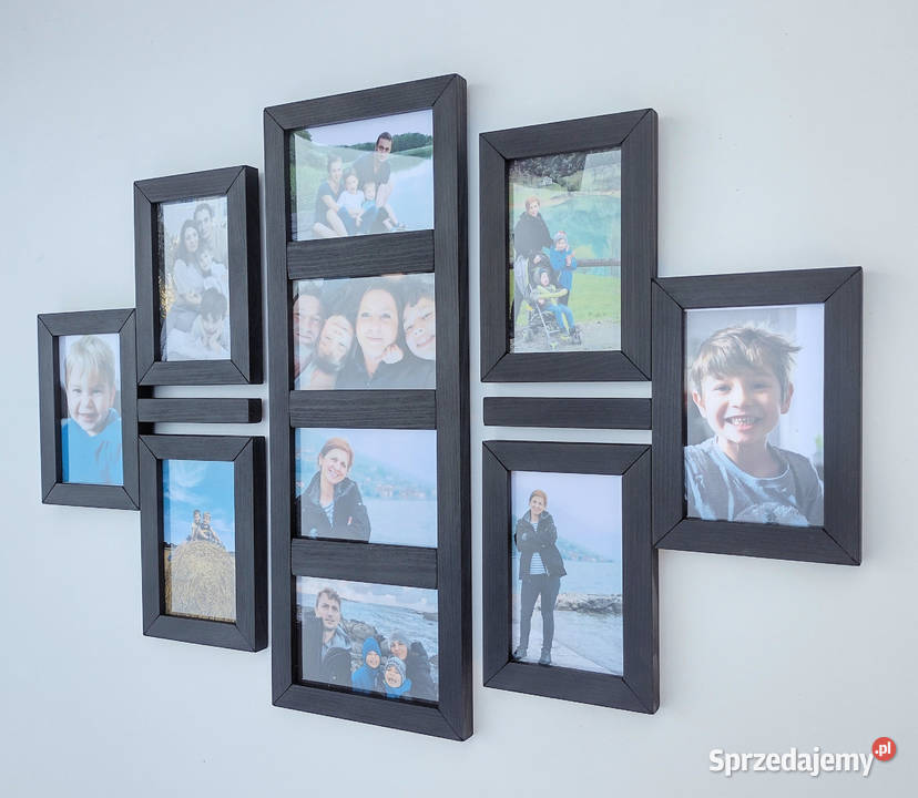 Drewniana Multirama Ramka na 10 zdjęć 10x15 śląskie Sosnowiec