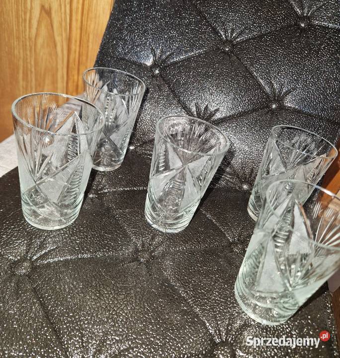 Szklanki kryształowe do napojów PRL Namysłów sprzedam