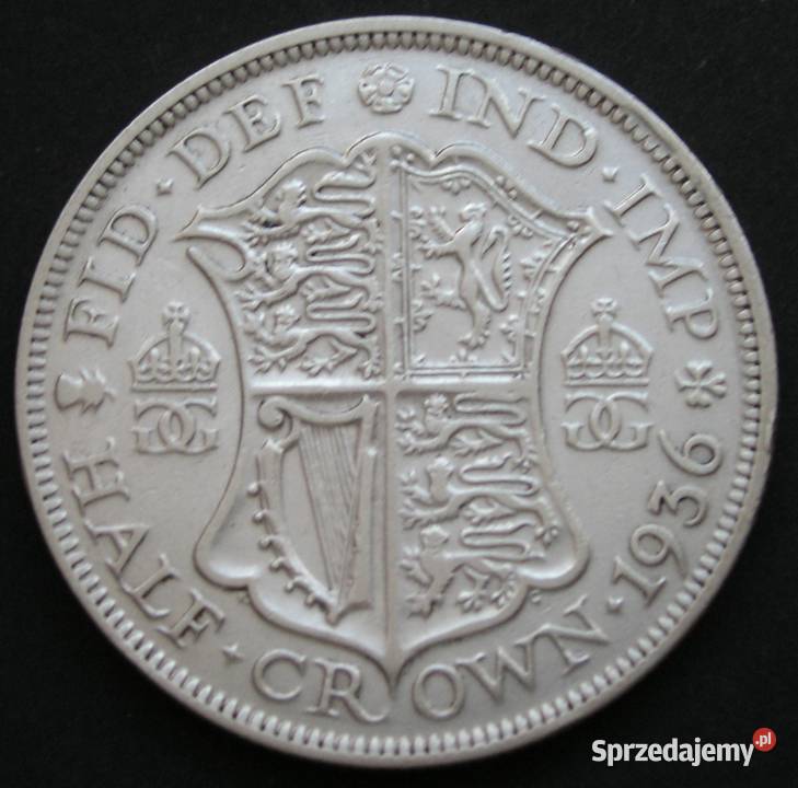 Wielka Brytania 12 korony 1936 SREBRO Jerzy V