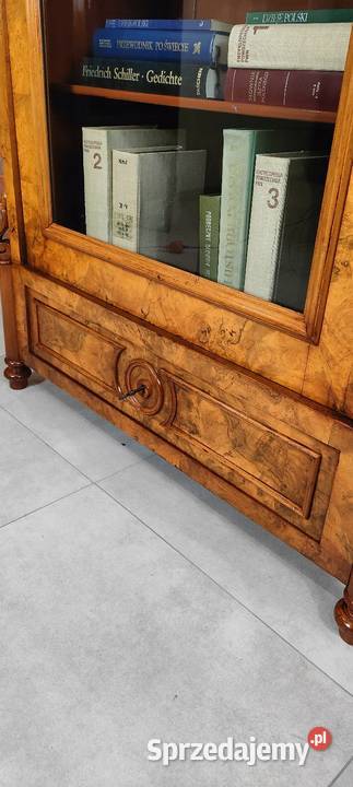 Piękna biblioteka witryna Ludwik Filip antyk Łagów