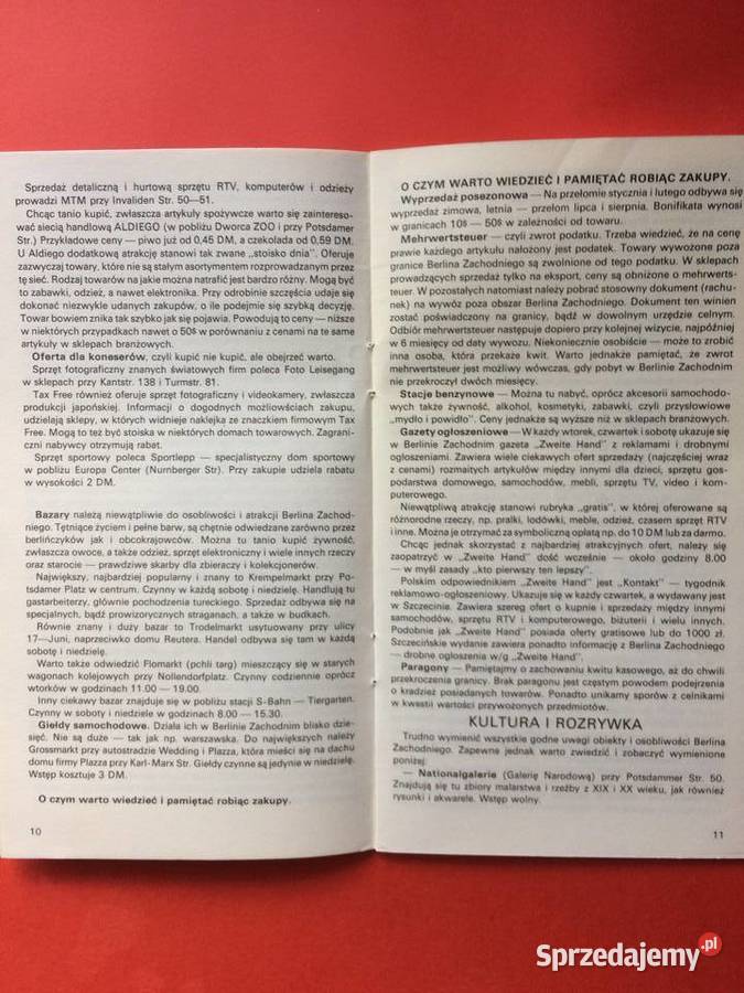 2609 Informator Turystyczno Handlowy Berlin Szczecin