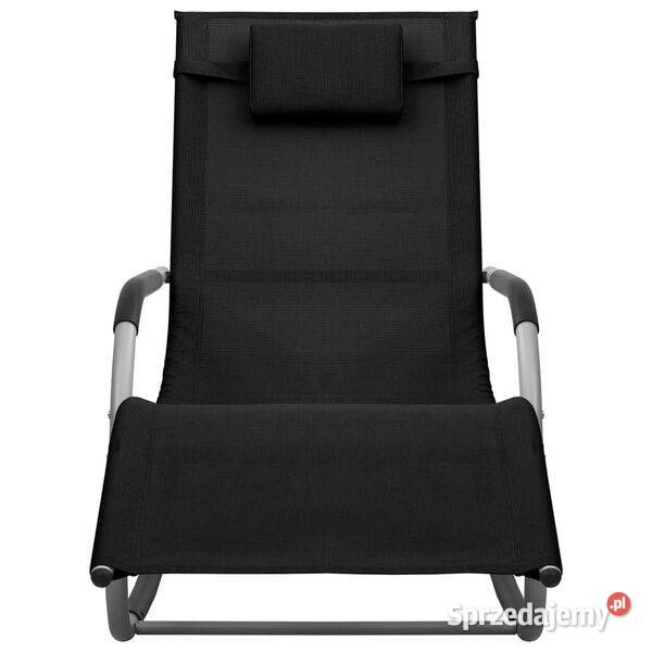 vidaXL Leżak tworzywo textilene czarno Warszawa