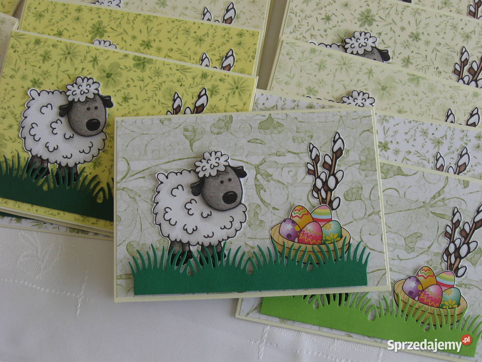 Wielkanoc Kartki ręcznie robione WESOŁE A6 Zbójno