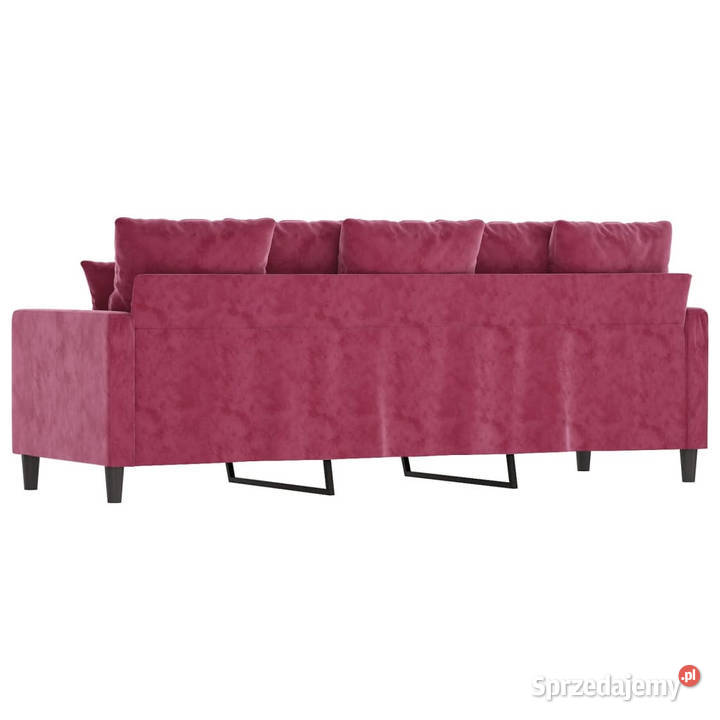 Sofa 3osobowa winna czerwień 180 obita aksamitem Warszawa