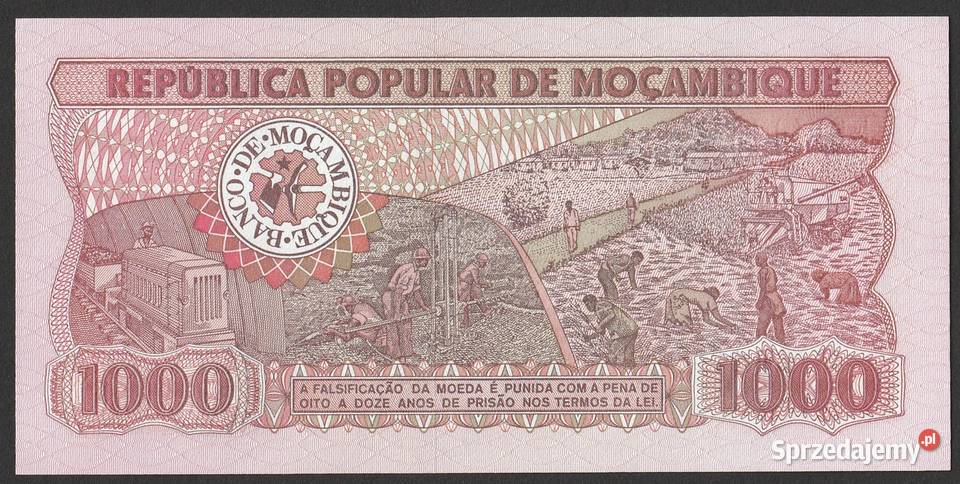 MOZAMBIK 1000 METICAIS 1983 AB000 STAN BANKOWY łódzkie Łódź sprzedam
