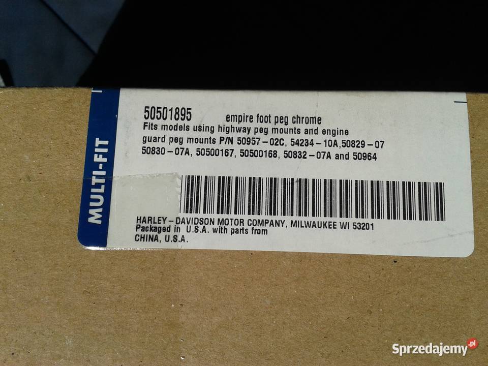 Harley podnóżki pasażera Empire spacerówki chrom Rybnik sprzedam