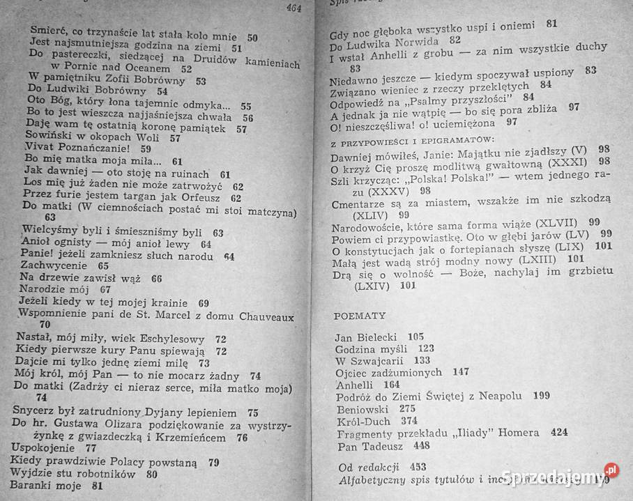 Wiersze i poematy Juliusz Słowacki