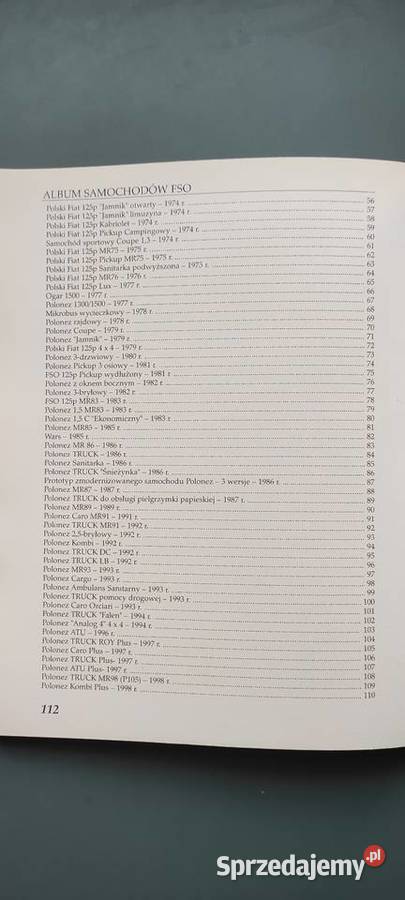 Album samochodów FSO JDembiński motoryzacja, transport
