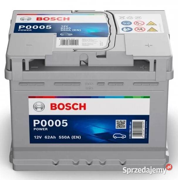 Akumulator Bosch 62Ah 550A EN P0005 PRAWY PLUS Lublin