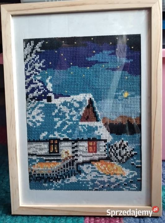 obrazek świąteczny haft Bukowno