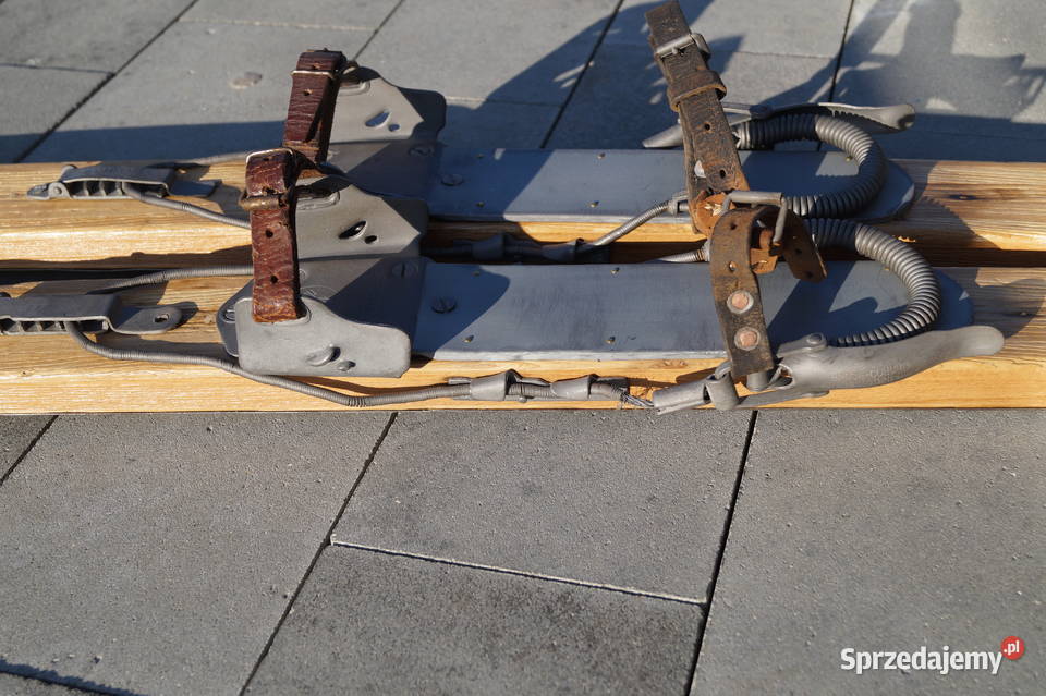 Stare narty jesionowe 185 z kijkami Pruchnik