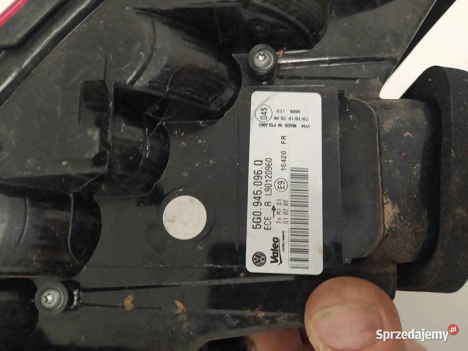 Lampa tylną golf 7 lift Ledy prawa oryginał Rzeszów sprzedam