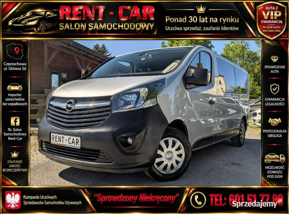 Opel Vivaro BUS 8Osób 16D125OPŁACONYBezwypadkowy pełny VAT Częstochowa