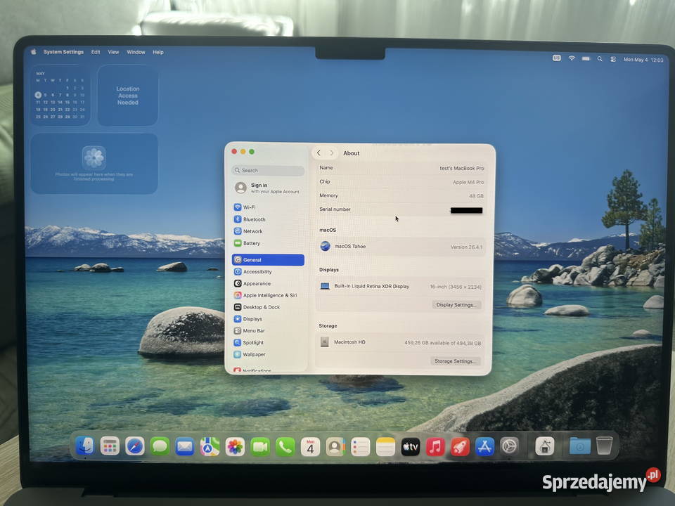 MacBook Pro 16 M4 Pro 48 GB RAM 512 GB SSD Kraków